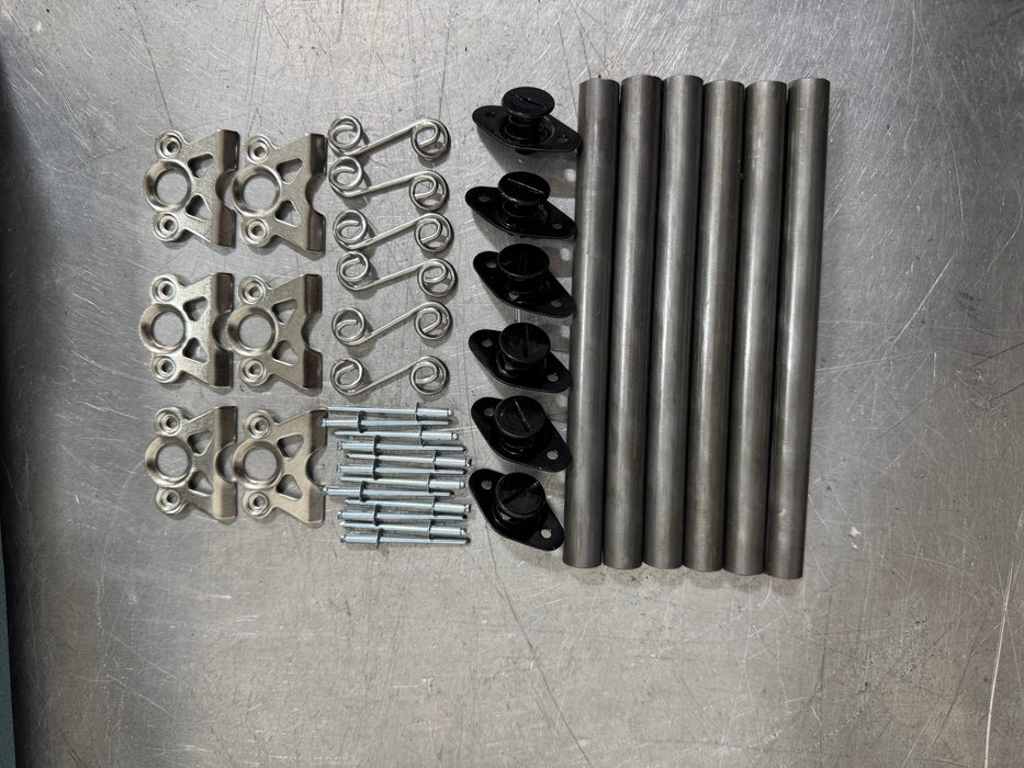 Fender mounting kit for fiberglass front clip