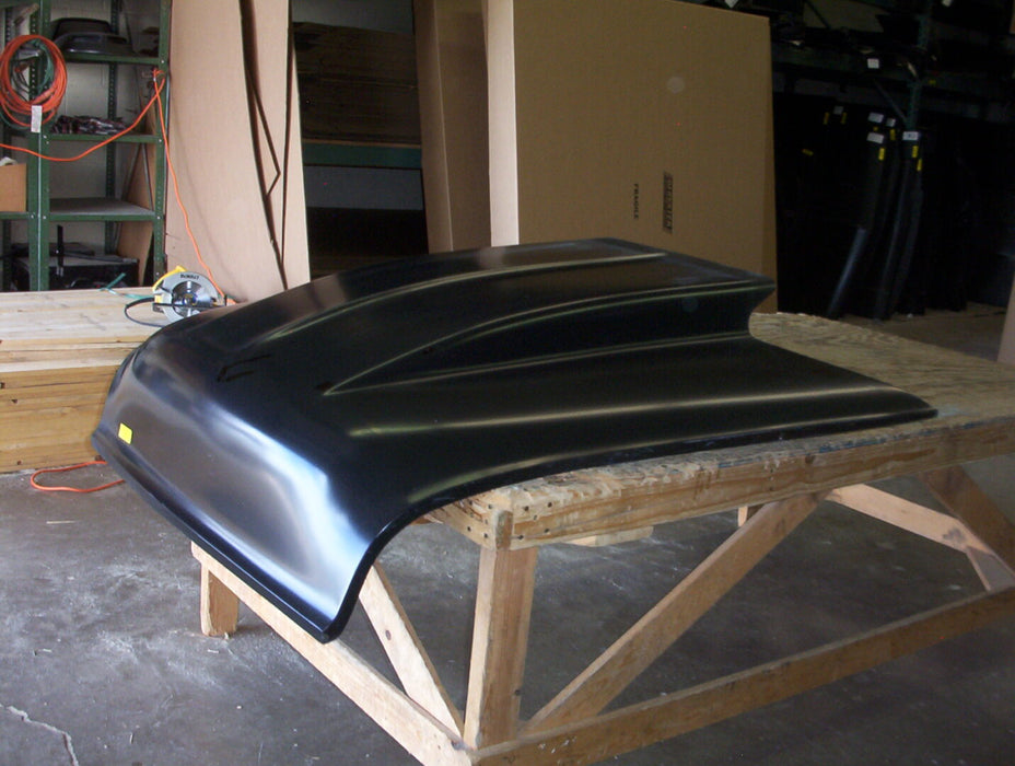 1955 Chevrolet 4" Cowl Induction Bolt On Hood - Glasstek